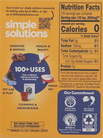Arm And Hammer Baking Soda - Baking Powder, Baking Soda For Cleaning, Pure Baking Soda