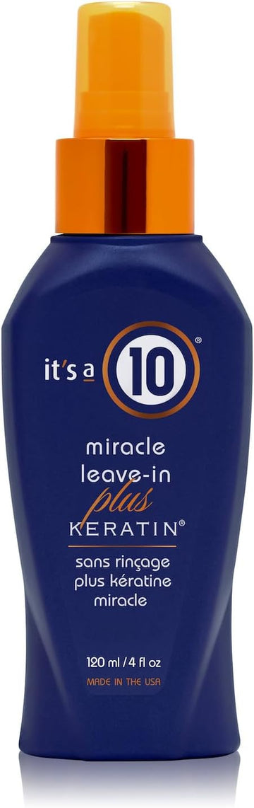 It’S A 10 Haircare - Miracle Leave-In Plus Keratin, Conditioner, Lightweight, Reduce Free, Natural Ingredients, 120Ml