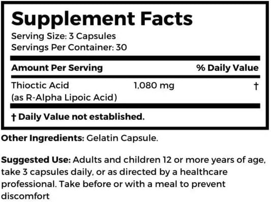 Dr. Clark Thioctic Acid Supplement – 360Mg, 90 Capsules, Supports Healthy Liver Function & Antioxidant Protection