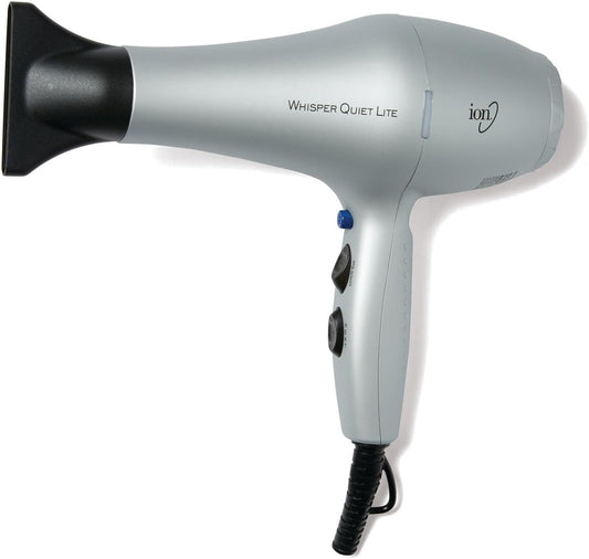 Ion Whisper Quiet Lite Ionic - Ceramic Hair Dryer, 1875 Watts, Lightweight, Powerful, 4 Temperatures, 2 Speeds