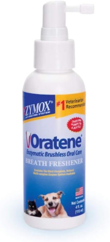 Pet King Brands Zymox Oratene Brushless Oral Care Breath Freshener For Dogs And Cats, 4Oz