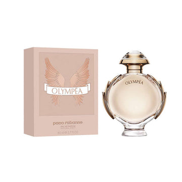 Paco Rabanne Olympea 3-Piece Set For Women, (2.7 Oz Eau De Parfum Spray + 3.4 Oz Body Lotion + 0.33 Oz Eau De Parfum Travel Spray)