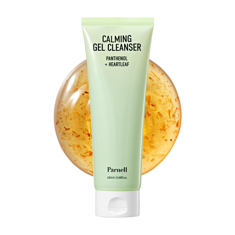 Parnell Panthenol Heartleaf Calming Gel Cleanser | 180Ml / 6.08 Fl.Oz, Soothing & Moisturizing Cleanser, Korea Skin Care, Korea Beauty