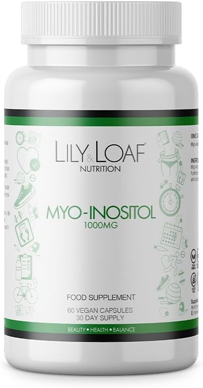 Myo-Inositol 1000Mg – 30 Day Supply – Hormonal & Reproductive Health Support – Gluten-Free, Vegan & Vegetarian Friendly – Mood, Metabolism & Ovarian Function Supplement