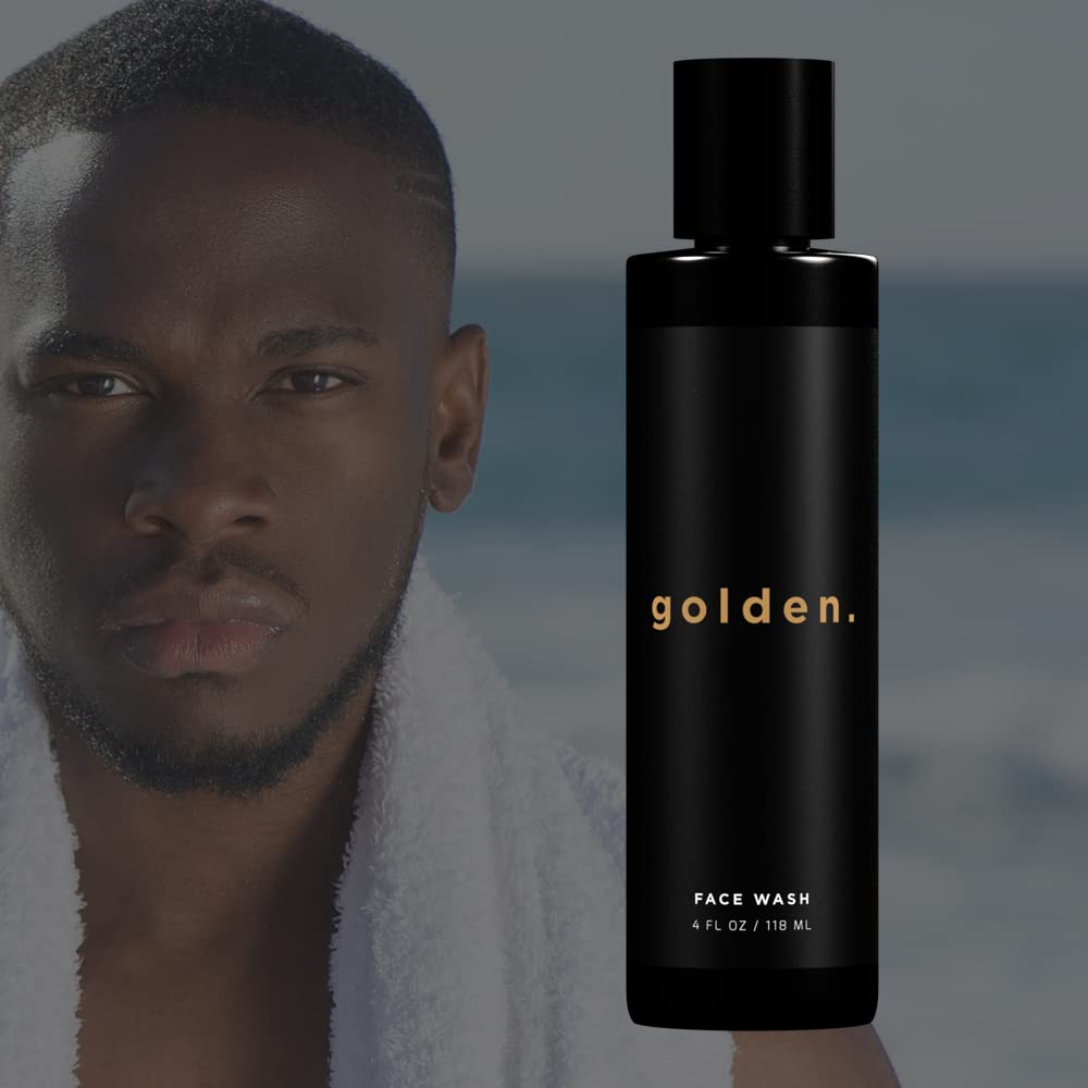 Golden Grooming Co. Men'S Face Wash | Aloe Vera & Vitamin E | Natural Facial Cleanser For Sensitive & Oily Skin | Deep Cleansing & Hydrating Foam Wash, 4Oz : Beauty & Personal Care