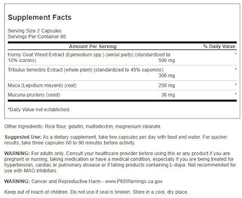 Swanson Horny Goat Weed Complex 120 Capsules