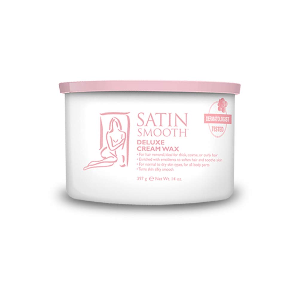 Satin Smooth Deluxe Cream Hair Removal Wax 14Oz