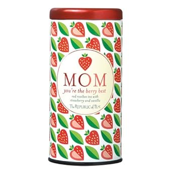 The Republic Of Tea Mom You'Re The Berry Best Tea, 36 Tea Bags, Gourmet Tea, Strawberry Vanilla Tea Gift