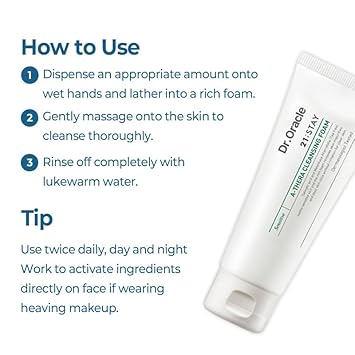 Dr.Oracle 21 Stay A-Thera Cleansing Foam – Tea Tree Oil & Salicylic Acid Cleanser For Hormonal Acne, Pore Deep Cleansing Foam, Korean Skin Care, Dermatologist Tested 3.38 Fl Oz : Beauty & Personal Care