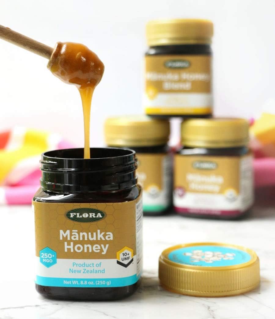 Flora - Manuka Honey - Mgo 250+/10+ Umf - Sustainable Honey From New Zealand - Non-Gmo & Unpasteurized - 8.8 Oz. Jar : Grocery & Gourmet Food