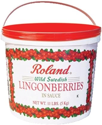 Roland Wild Lingonberries In Sauce, 11-Pounds : Grocery & Gourmet Food