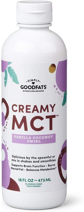 Simply Goodfats Creamy Mct Vanilla Coconut Swirl, 16 Fluid Ounce