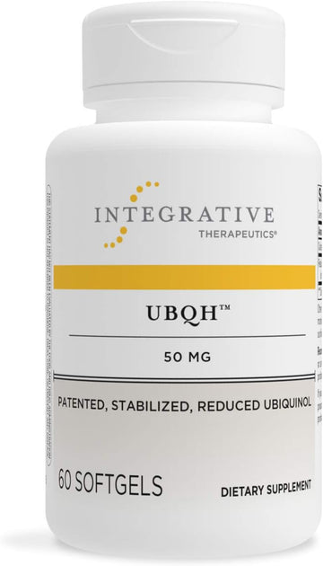 Integrative Therapeutics Ubqh 50 Mg - Patented Stabilized Reduced Ubiquinol And Coq10 - Support Cellular Energy And General Health - Gluten Free - Dairy Free - 60 Softgels