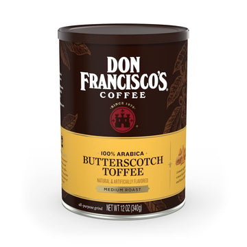 Don Francisco's Butterscotch Toffee Flavored Ground Coffee, 12 oz Can