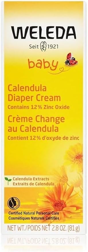 Weleda Baby Calendula Diaper Cream, 2.8 Fluid Ounce, Plant Rich Protection with Calendula, Chamomile, Sweet Almond Oil, Lanolin and Zinc Oxide : Baby
