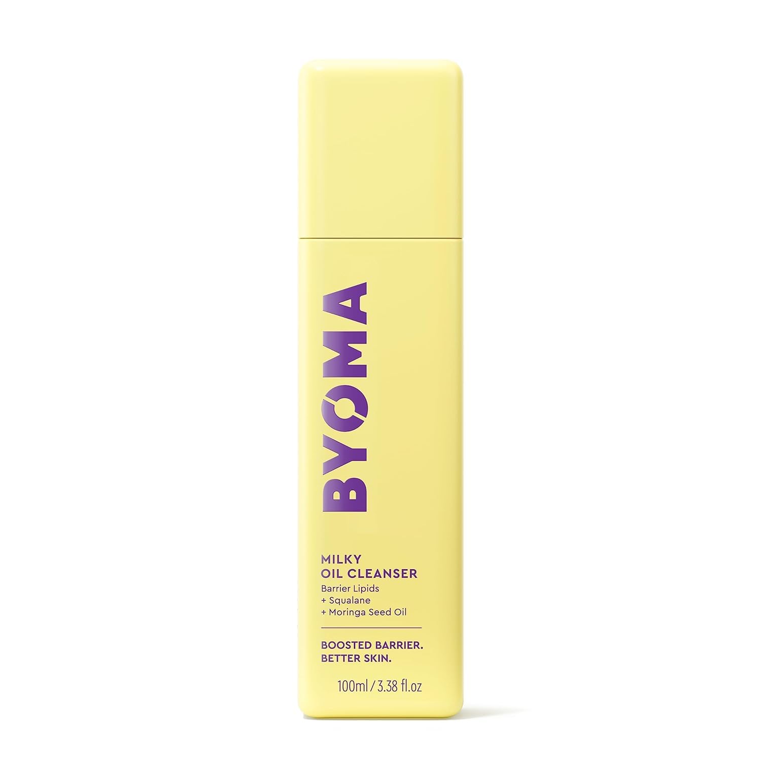 Byoma Milky Oil Cleanser - Hydrating Facial Cleanser For Skin Barrier Repair - Tri-Ceramide Face Wash For Sensitive Skin & All Skin Types - Deeply Hydrated Skin, No Oily Residue - 3.38 Fl Oz