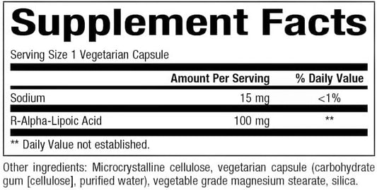 Bioclinic Naturals - R-Alpha-Lipoic Acid 100Mg 60 Vcaps