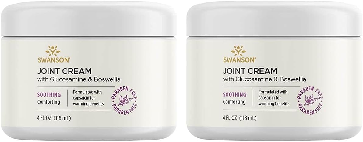 Swanson Joint Cream With Glucosamine & Boswellia 4 Fl Oz Cream 2 Pack
