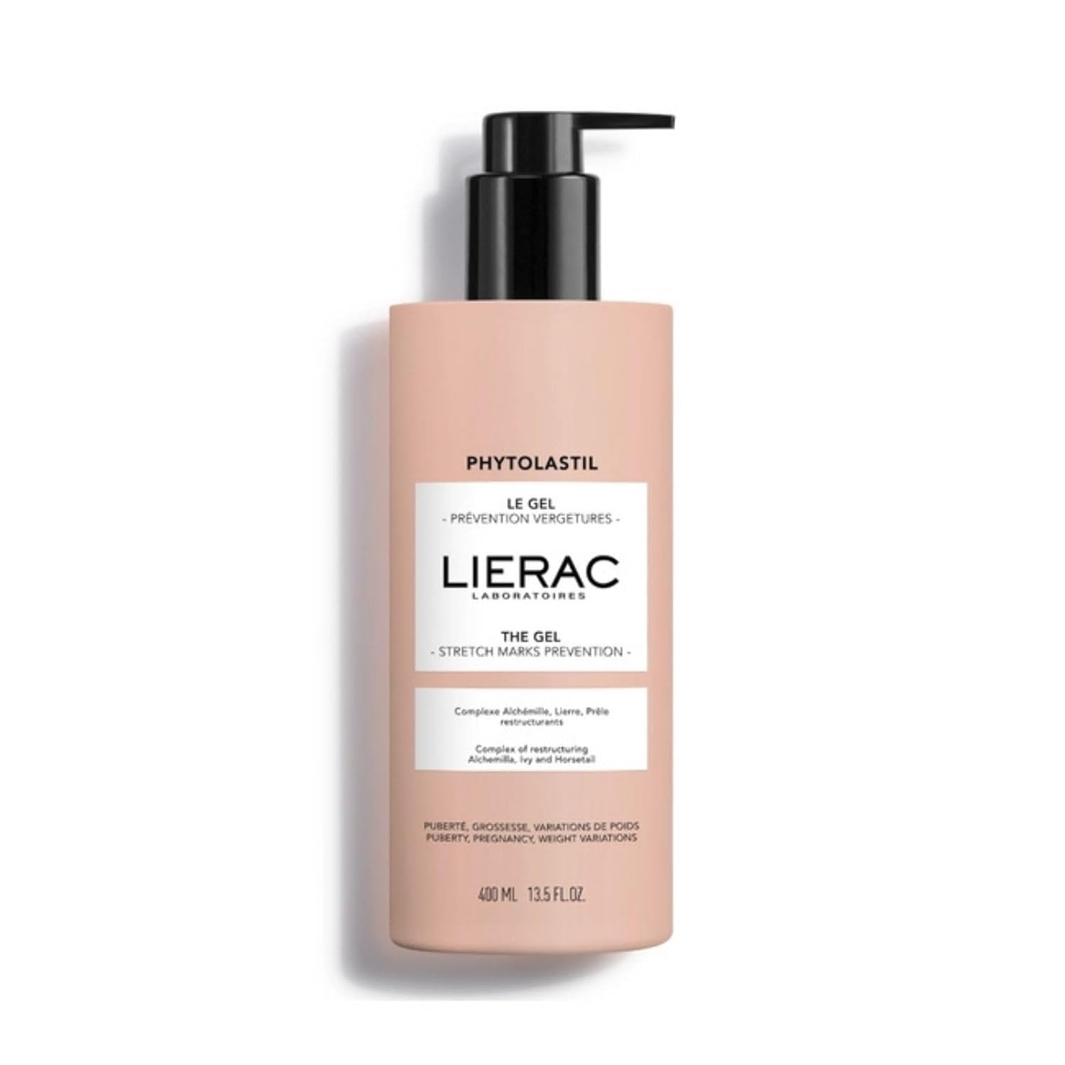 Lierac Phytolastil Stretch Mark Prevention Gel - Hydrates, Prevents Stretch Marks & Soothes Skin On Stomach, Bust,Thighs & Buttocks, Non-Scented & Suitable For Pregnancy & All Skin Types - 400Ml
