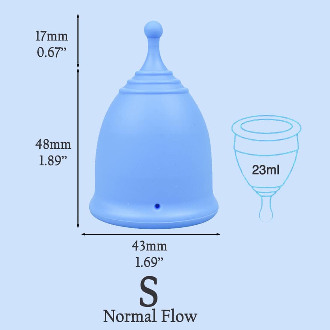 SHORDY Menstrual Cup, Single Pack (Small) with Box, Soft & Flexible, Copa Menstrual Kit for Women | Up to 12 Hours of Comfort, Eco-Friendly & Safer Alternative to Pads & Tampons (Blue) : Health & Household