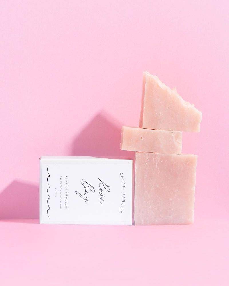 Earth Harbor | Rose Bay Balancing Facial Soap | Gentle & Sensitive | Australian Pink Clay | Synthetic-Free + Zero-Waste : Beauty & Personal Care
