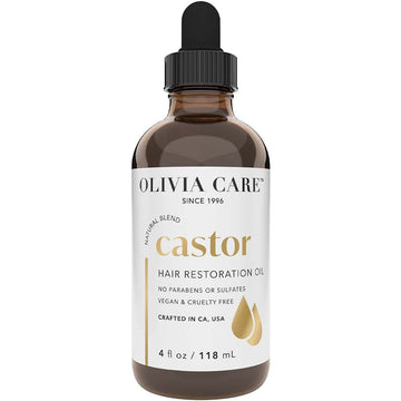 Olivia Care Hair Oil Made With Natural Plant-Based Ingredients - Provides Hydration, Smoothness & Moisture - Clean & Simple Treatment To Support Strengthen Hair - 4 Fl Oz (Argan)