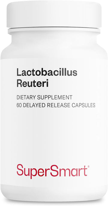 Supersmart - Lactobacillus Reuteri 5 Billion Cfu Per Day - Probiotic Supplement | Non-Gmo & Gluten Free - 60 Dr Capsules
