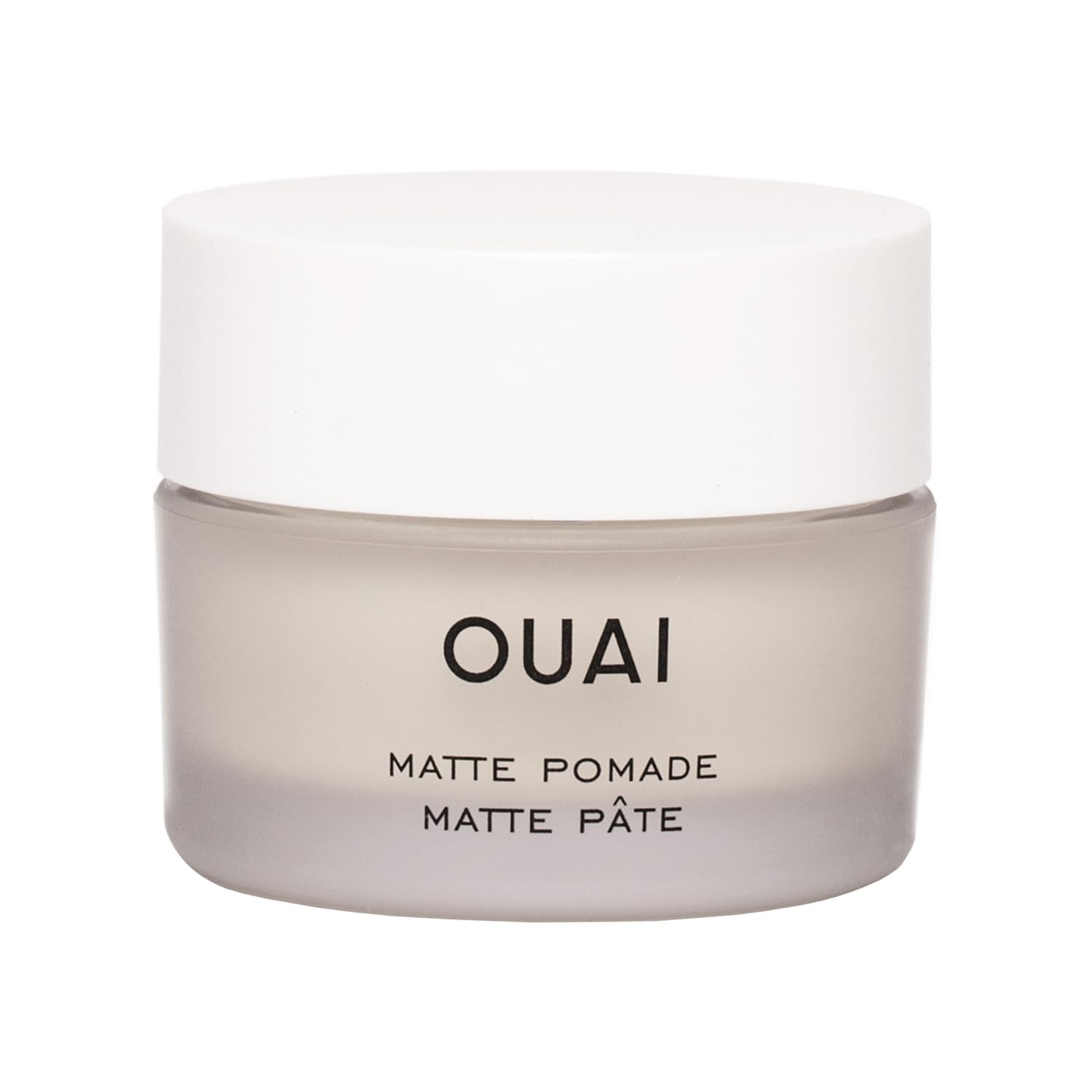 OUAI Matte Hair Pomade - Styling Paste for Moldable Hold, Texture, Separation & Frizz Control - Leaves Matte Finish for Cool Yet Casual Hair - Paraben Free Hair Styling Products (1.7 Oz)