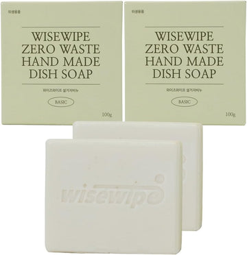 Natural Solid Dish Soap Bar 3.5Oz(Pack Of 2Pcs), Biodegradable Eco-Friendly Plastic Free Paper Packing, Cold Process, Orange Scented