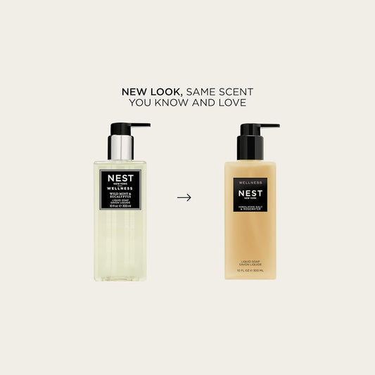 Nest New York Liquid Soap, Himalayan Salt & Rosewater - 10 Fl Oz - Cleanses & Nourishes Skin - Approx. 300 Pumps Per Bottle - Gluten Free & Cruelty Free