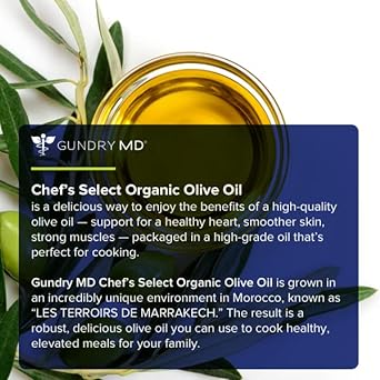 Gundry MD® Chef's Select Organic Extra Virgin Olive Oil, First Cold Press