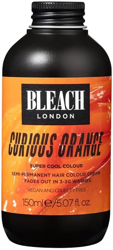 Bleach London Burnt Peach Colour - Bright Peach Hair Dye - Vegan & Peta-Approved Semi-Permanent Direct Dye - 150 Ml