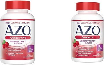 Azo Cranberry Pro Urinary Tract Health Supplement 600Mg Pacran 100 Softgels Cranberry Urinary Tract Health Supplement 100 Softgels Bundle