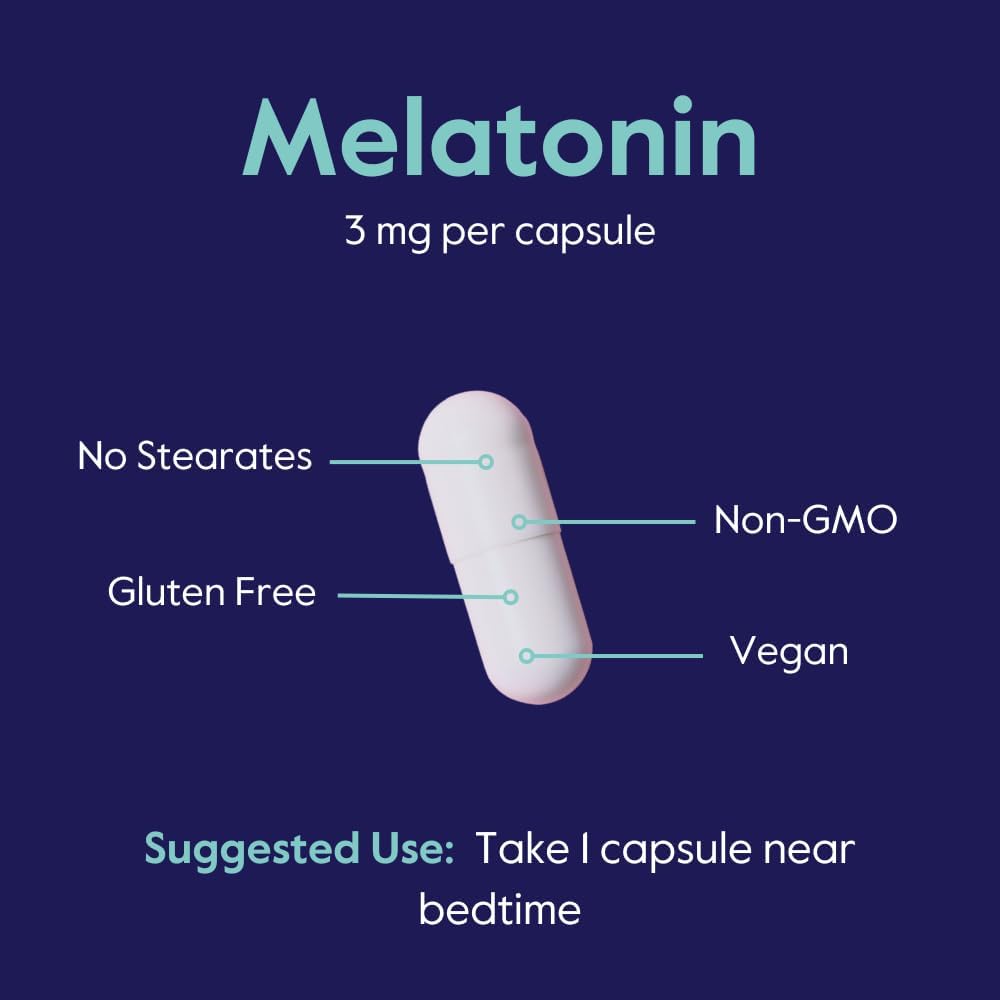 Bestvite Melatonin 3Mg (240 Vegetarian Capsules) - No Crospovidone - No Dextrose - No Dicalcium Phosphate - No Stearates - Vegan - Non Gmo - Gluten Free - Easy To Swallow Capsule : Health & Household