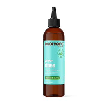 Everyone Hair Care Power Rinse - Meyer Peppermint & Tea Tree, 8 Fl Oz Bottle, Scalp Cleanser & Detox Treatment For Build Up, Color Safe, Sulfate Free & Paraben Free