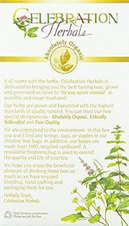 Celebration Herbals - Organic Skullcap Herb Herbal Tea - 24 Tea Bags : Grocery & Gourmet Food