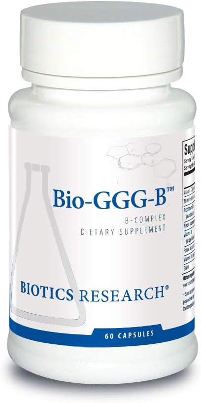 Biotics Research Bio Ggg B B Complex, Biochemically Activated Forms Of B Vitamins. Thiamin, Riboflavin, Niacin, B6, B12, Folate. Produce Energy, Optimize Positive Mood,Cardiovascular Health 60 Capsule