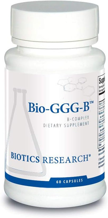 Biotics Research Bio Ggg B, B Complex, Biochemically Activated Forms Of B Vitamins, Thiamin, Riboflavin, Niacin, B6, B12, Folate Produce Energy, Optimize Positive Mood,Cardiovascular Health 60 Capsule