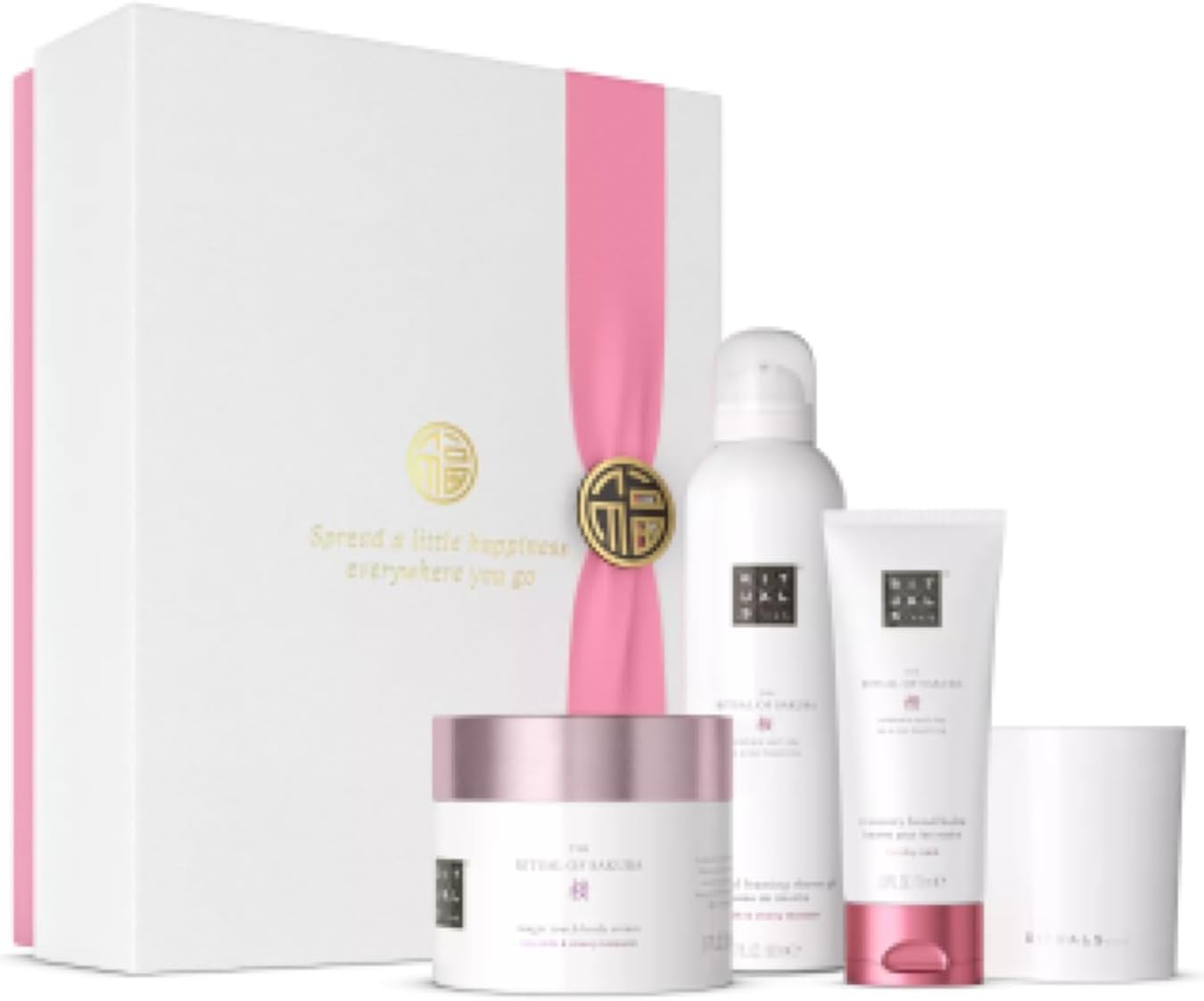 Rituals Gift Set The Ritual Of Sakura Small - Home And Skincare Products Enriched With Cherry Blossom And Rice Milk - Bath Gift Box With Renewing Properties