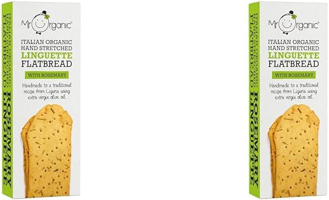 Mr Organic - Organic Rosemary Flatbread 150G - Non Gmo & Preservative Free - Vegan - Made In Italy