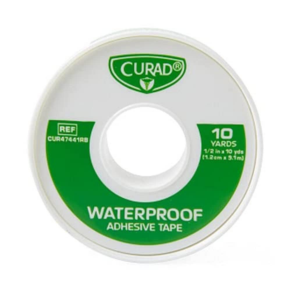 CURAD Waterproof Adhesive Tape, 1/2" x 10 yds., 1 Roll : Health & Household