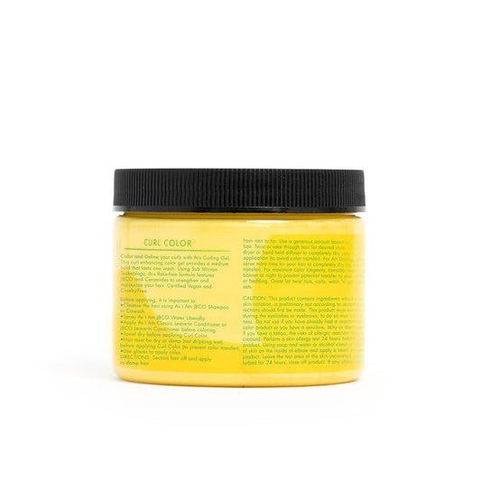 As I Am Curl Color - Lemon Yellow - 6 Ounce - Color And Curling Gel - Temporary Color