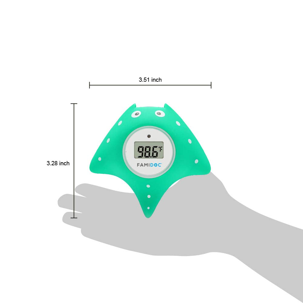 Baby Bath Thermometer with Room Thermometer - Famidoc FDTH-V0-22 New Upgraded Sensor Technology for Baby Health Bath Tub Thermometer Floating Toy Thermometer (Blue) : Baby