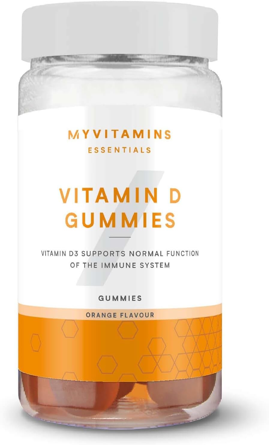 Vitamin D Gummies 25Mcg - Support Immune System, Bone Health & Muscle Function - Orange - Vegetarian Friendly - 60 Gummies - Essential Vitamin D For Immune Boost, Bone Maintenance & Muscle Support