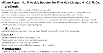 Milbon Repair No. 5 Weekly Booster For Fine Hair Masque 4 X 0.3 Fl. Oz. : Beauty & Personal Care