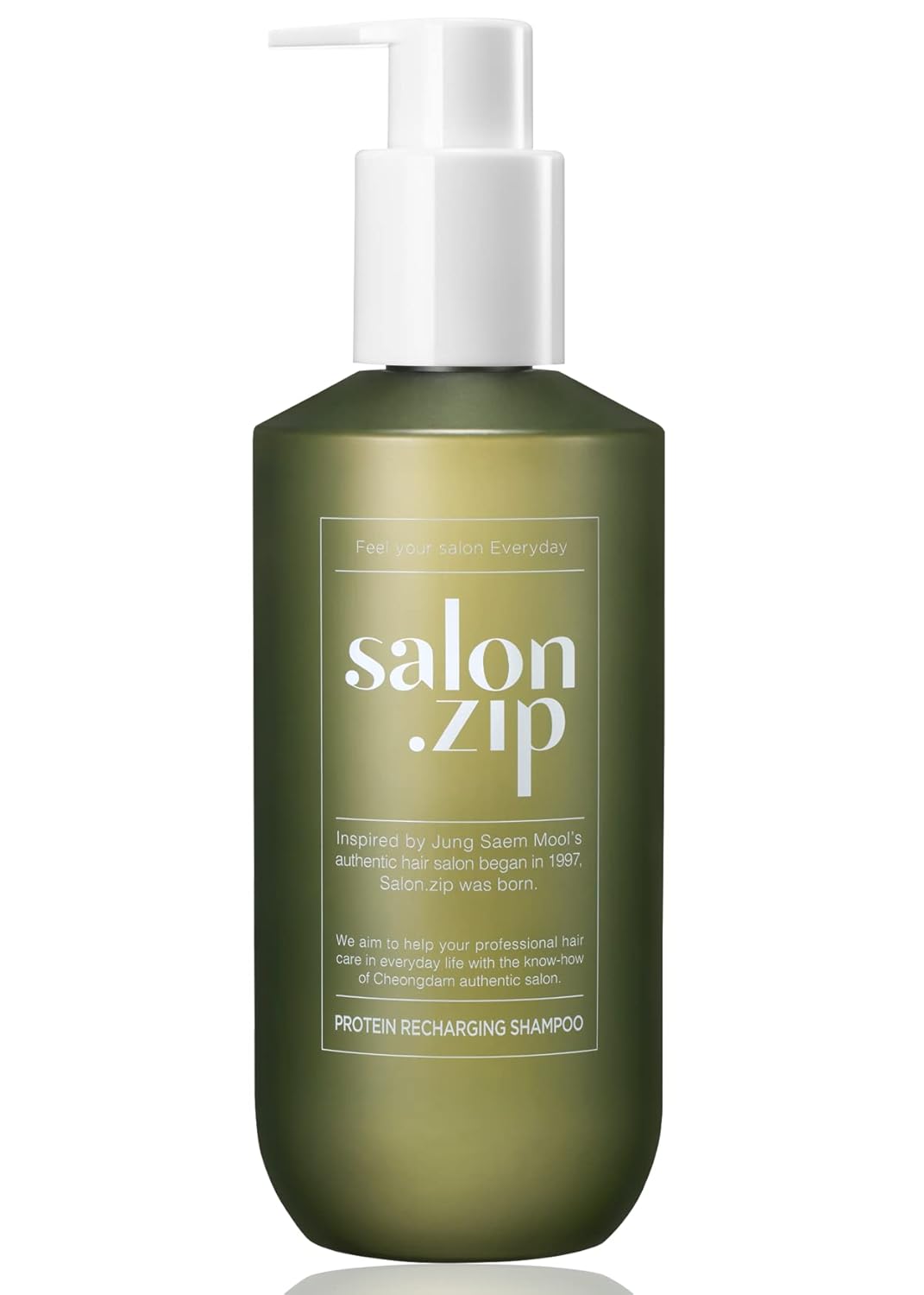 Jung Saem Mool Official Salon.Zip Protein Recharging Shampoo For Damaged Hair And Hair Care, 14.1 Oz (400 G) | Korean Cosmetics