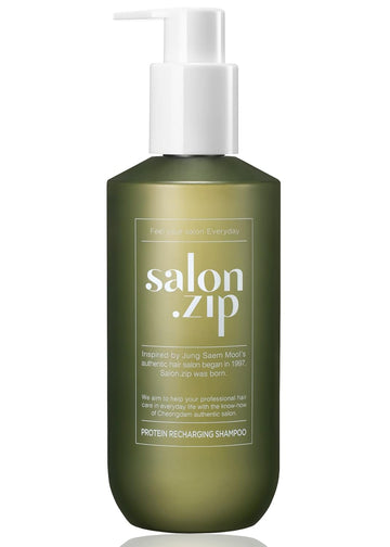 Jung Saem Mool Official Salon.Zip Protein Recharging Shampoo For Damaged Hair And Hair Care, 14.1 Oz (400 G) | Korean Cosmetics