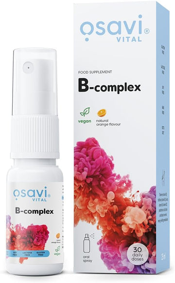 Osavi B–Complex – 25 Ml Oral Spray | Fast–Absorbing B Vitamins For Energy, Nervous System & Immune Support | Orange Flavor | Clean Label | Vegan–Friendly