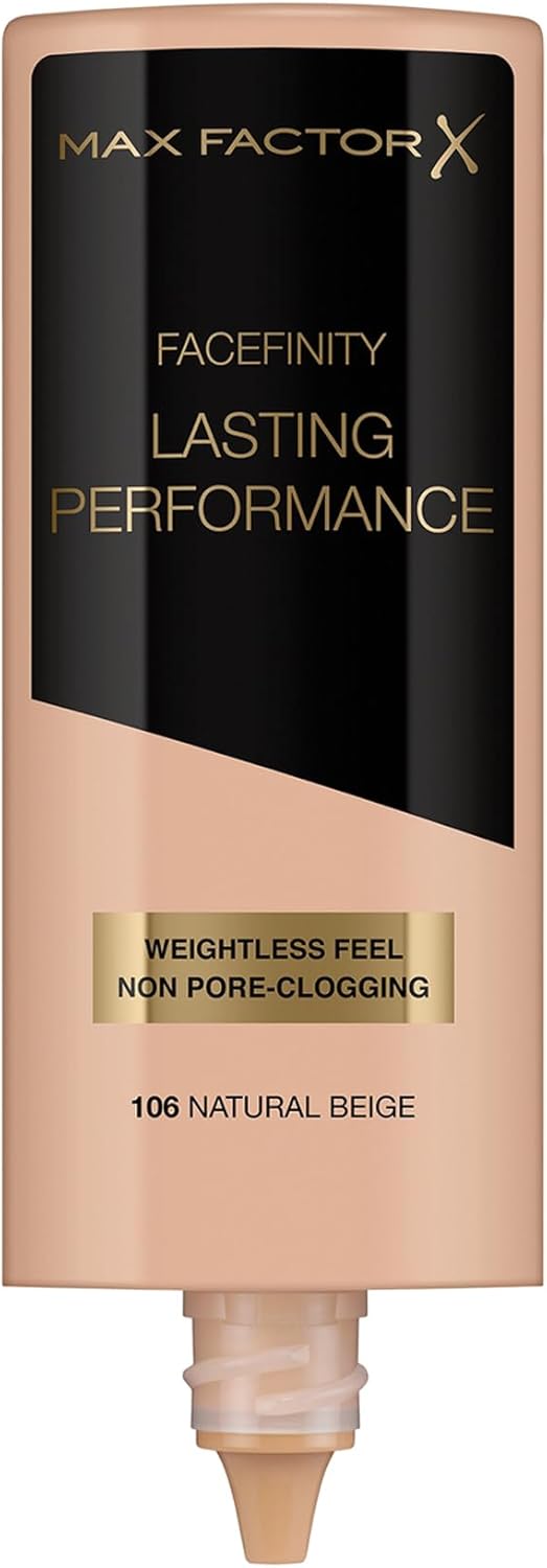 Max Factor Lasting Performance Liquid Foundation, 100 Fair, Full Coverage, Flawless And Radiant Finish, Lightweight Formula, Smudge Resistant, Non Pore-Clogging, Fragrance Free, 35Ml