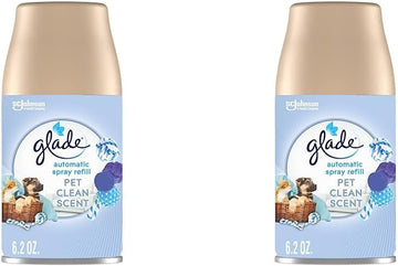 Glade Automatic Spray Refill, Air Freshener for Home and Bathroom, Pet Clean Scent, 6.2 Oz (Pack of 2)